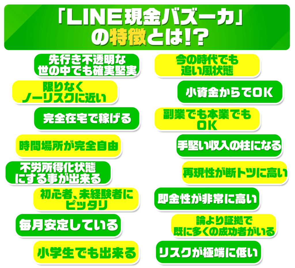 LINE現金バズーカ 特徴